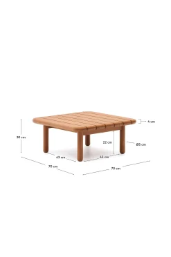 Turqueta-sohvapöytä massiivisesta teak-puusta, 70 x 70 cm, 100 %. Fsc