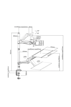 Työtaso Sit-Stand 13-27"