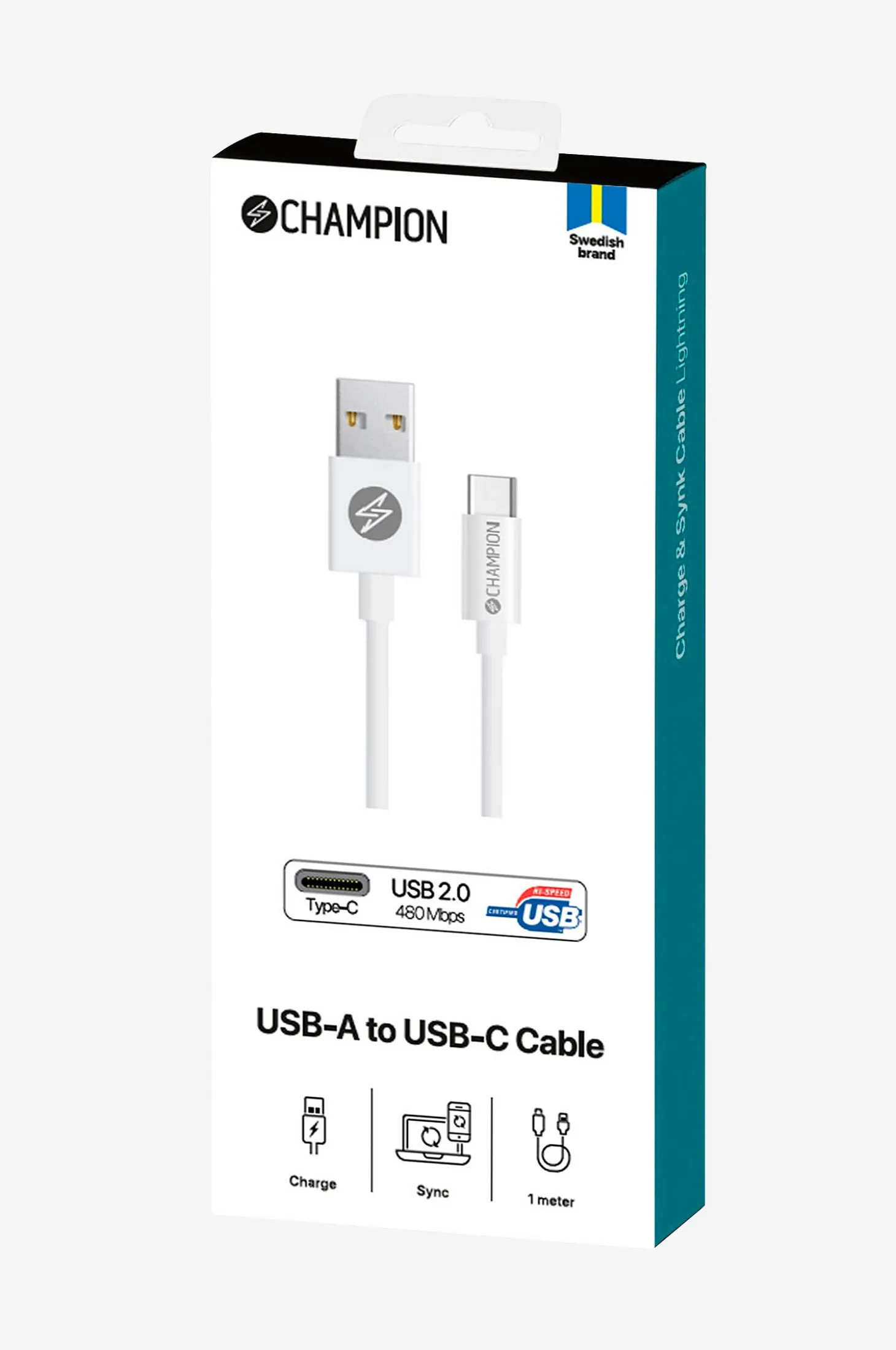 USB-A-USB-C-kaapeli 1 m