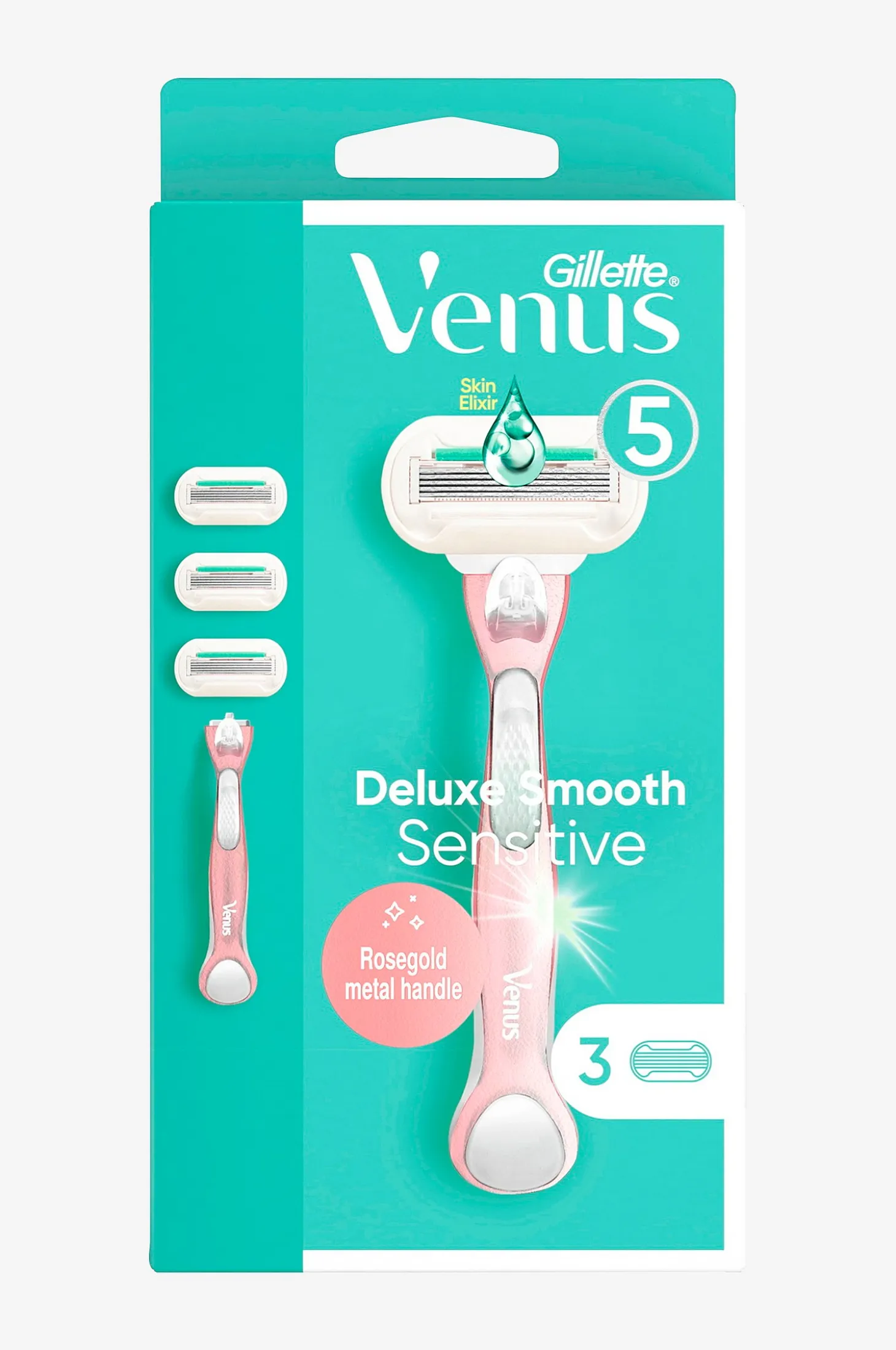 Varsiterä Deluxe Smooth Sensitive, 3 vaihtoterää