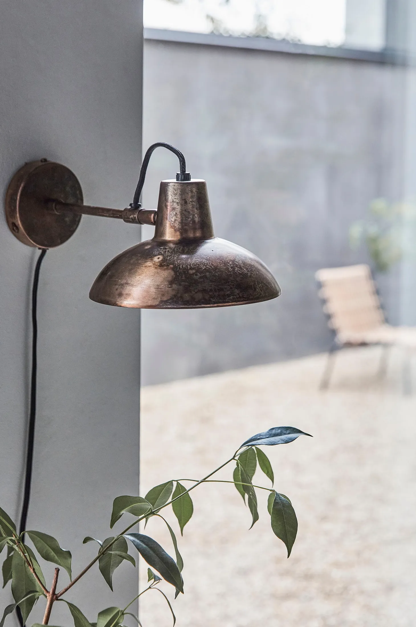 Vägglampa, HDDesk, Antik brun