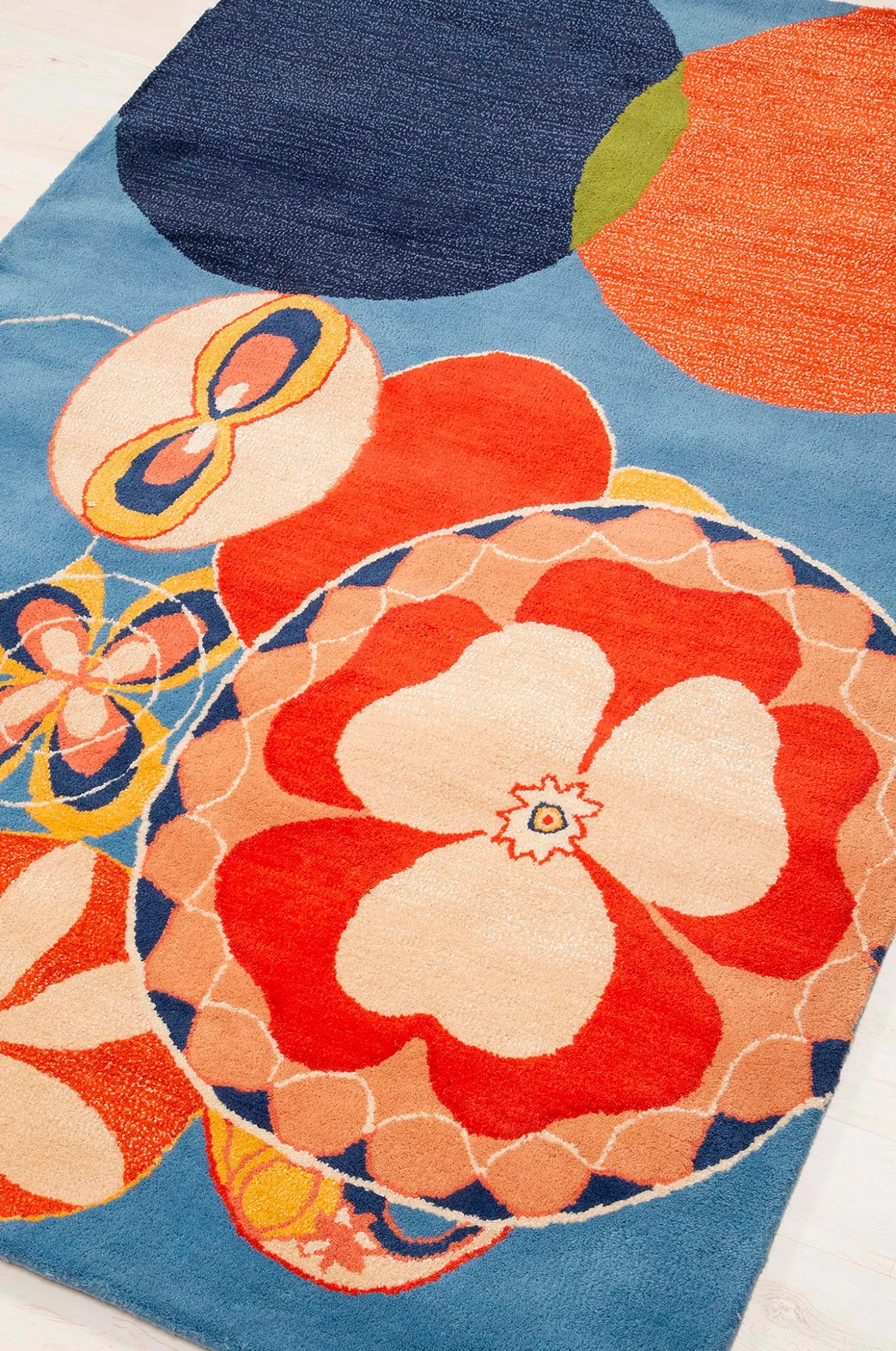 Villamatto Tufted Vaaleansininen 120x180