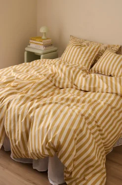 Vuodevaatesetti Crystal Stripe puuvilla percale 2 tai 3 kappaletta
