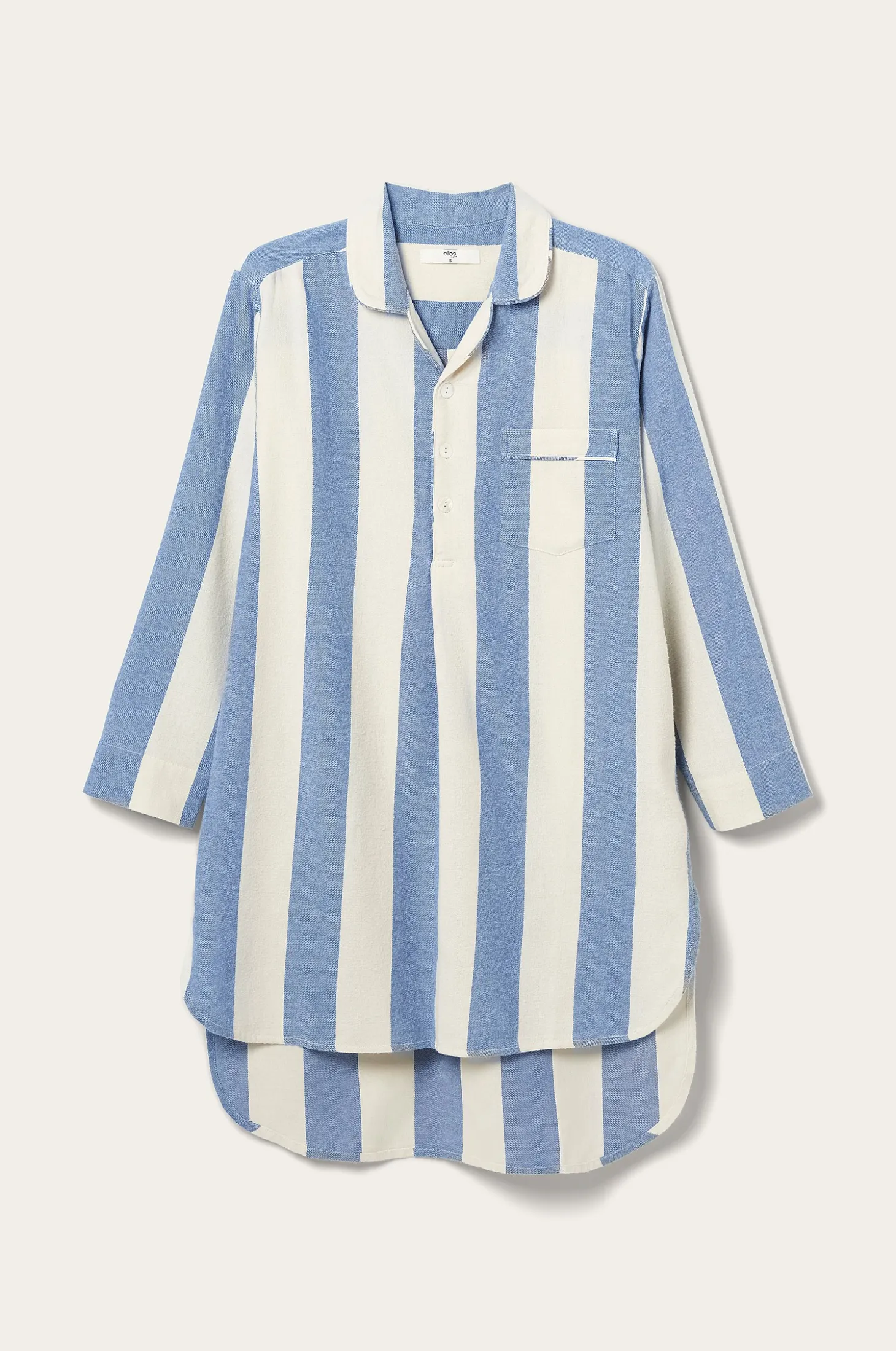 Yöpaita Valerie Block Stripe puuvillaflanellia